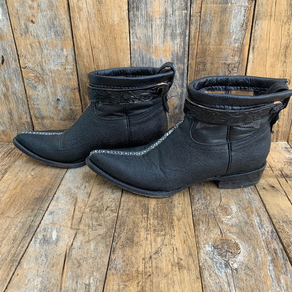 SOLD Mens Us 8, Ankle Boots, Custom, Stingray boots